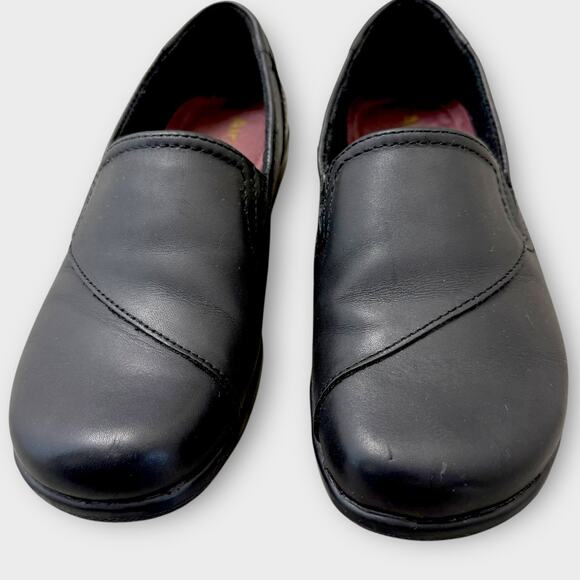 Air Supply Plus Leather Loafer Comfort Walking Shoes Slip On Women Size 6M Black - Picture 3 of 11